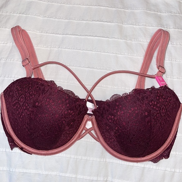 PINK BY VICTORIA SECRET DATE CROSSOVER PUSH-UP BRA NWT - Picture 9 of 9